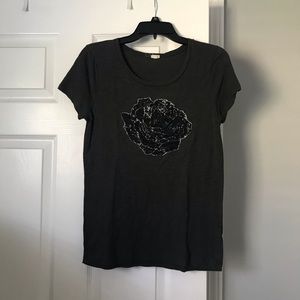 J Crew Sequin Flower Top